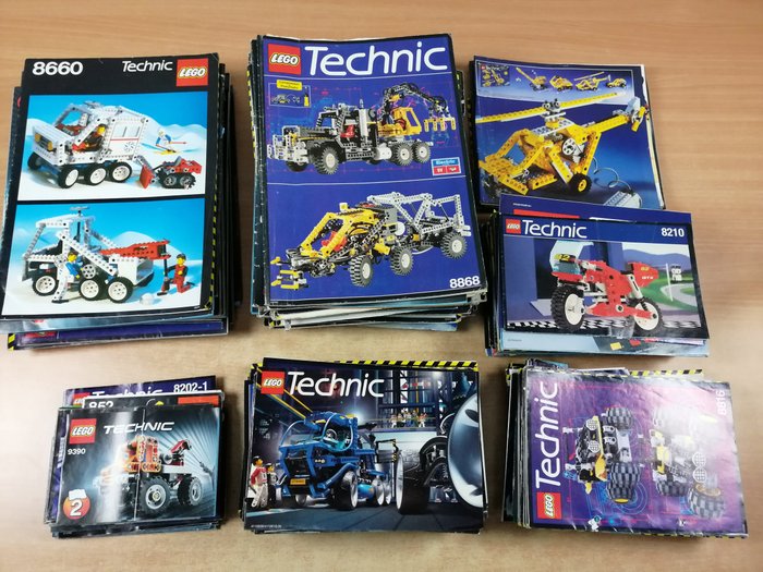 Lego - Technika - beschrijvingen +/- 13,50 kilo - 1980-1990