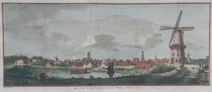 荷蘭, 城市規劃 - 烏得勒支; Isaak Tirion - De Stad Utrecht, van het Paarden Veld te zien - 第1753章