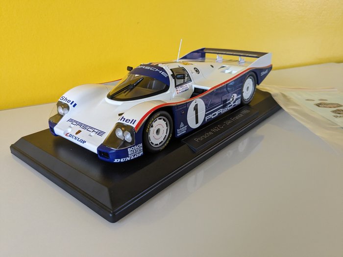 Norev 1:18 - Kilpa-auton pienoismalli - Porsche 962C - #1 Voittaja 24h LeMans 1986