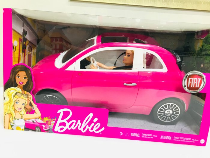 Mattel  - 玩具车 Voiture collector Barbie Fiat 500