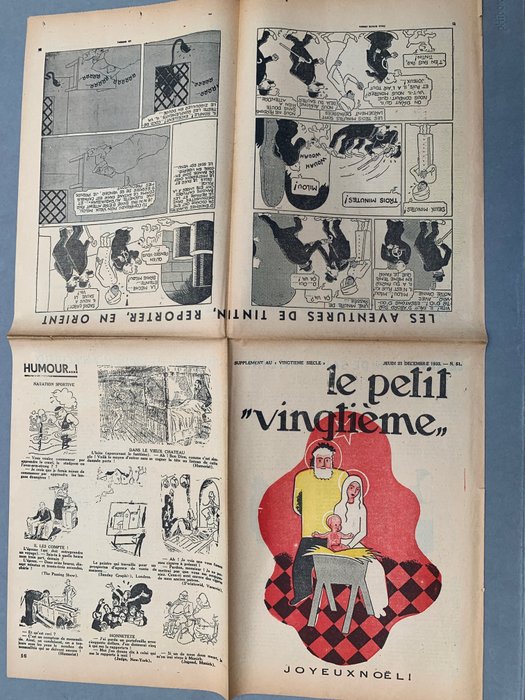 Petit Vingtième 51/1933 - Rare Fascicule Non Découpé - Grande feuille A1 pliée comme dans le journal - 1933