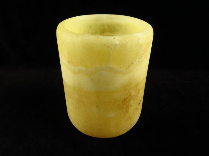 古埃及/黎凡特 雪花石膏 礼仪杯 - 10.5 cm  (没有保留价)