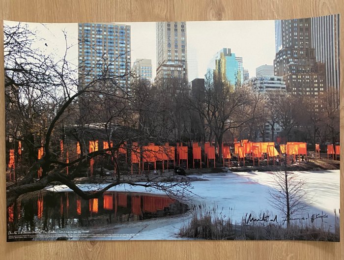 Christo (1935-2020) - The Gates, Project for Central Park - signed by hand