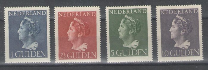 Países Bajos 1946 - Reina Guillermina 'Konijnenburg' - NVPH 346/349