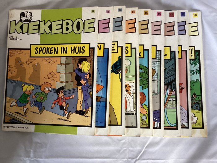 Kiekeboe T11 t/m 19 - 9 delen in EO - 9 Album - Eerste druk - 1980/1983