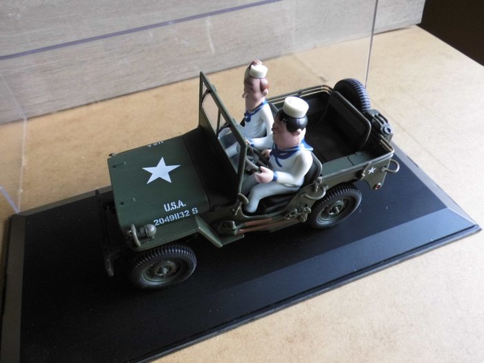 Gate 1:18 - 模型汽车 - Willys Jeep - Laurel & Hardy - Dick & Doof in Showcase