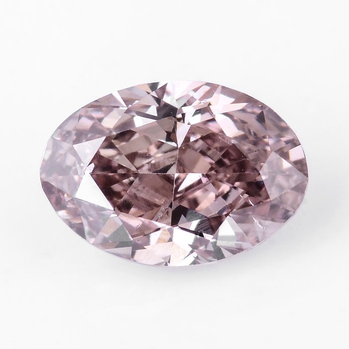 1 pcs 钻石 - 0.51 ct - 明亮型, 椭圆形 - 中彩褐 - SI1 微内含一级