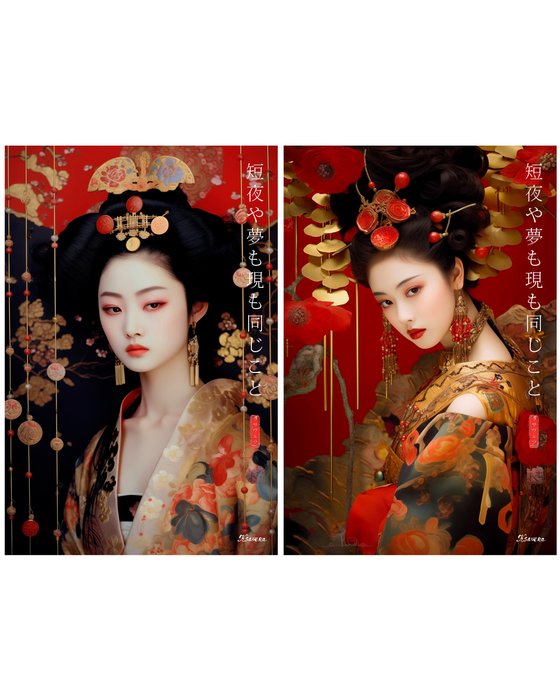 Ksavera - Japanese geisha DS0511 - XXL diptych - 120x160cm