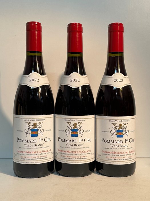 2022 Pommard 1° Cru "Clos Blanc" - Domaine Machard de Gramont - Bourgogne - 3 Flaskor (0,75L)
