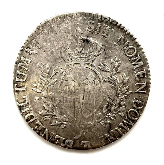 法國. 路易十五世 (1715-1774). Ecu 1760-CC, Besançon  (沒有保留價)