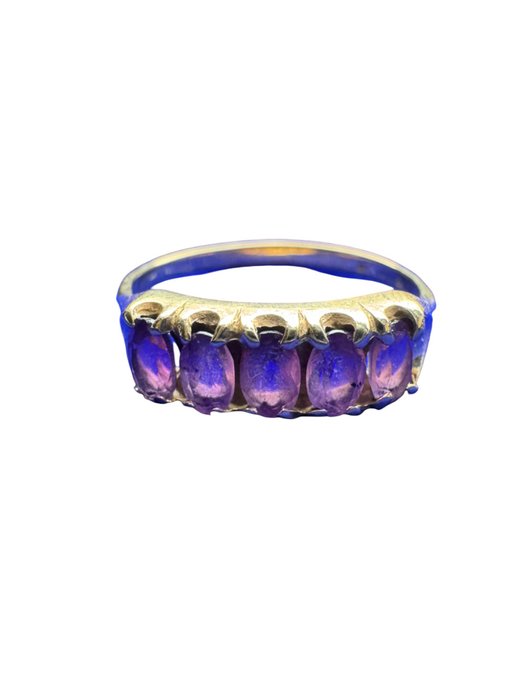 No Reserve Price - Ring Yellow gold Amethyst 