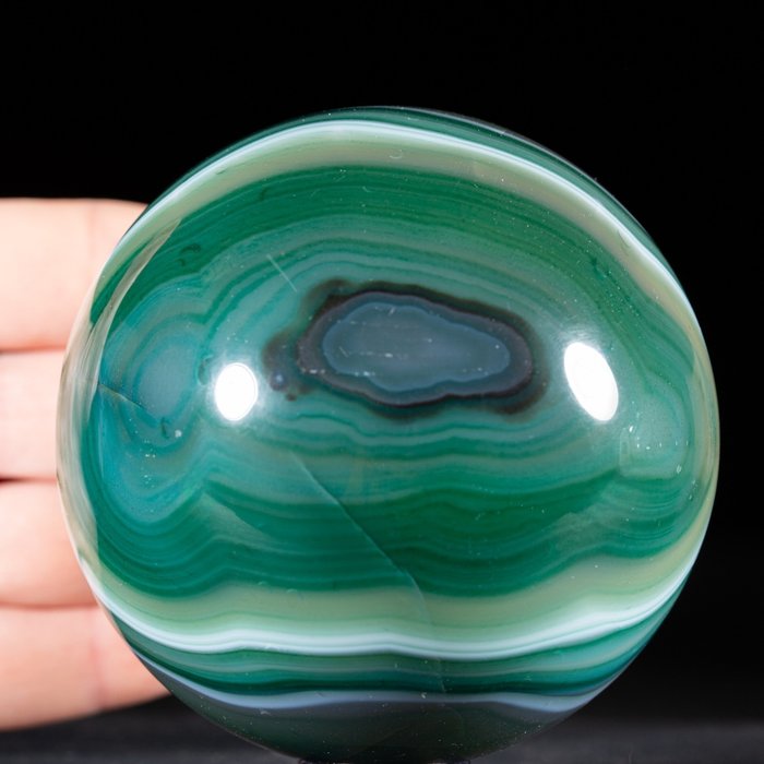 Vicvace 玛瑙球 - 光与和谐 - 高度: 79 mm - 宽度: 79 mm- 687 g