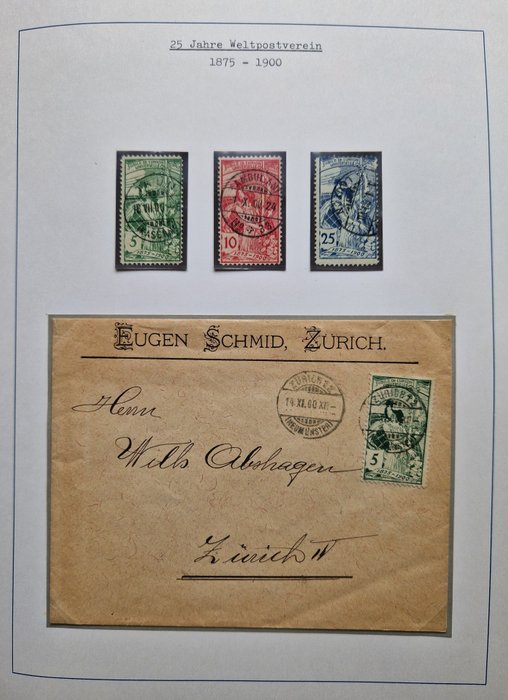 WELTPOST VEREIN  - Eksklusiv temasamling inkl. høyere verdier (frimerker) + sjeldne kopier (postforsendelser) i - Michel