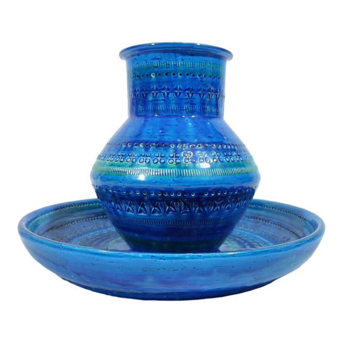 Bitossi Ceramiche - Rimini Blue Aldo Londi - Bordopsats  - Keramik, Midterstykke og vase