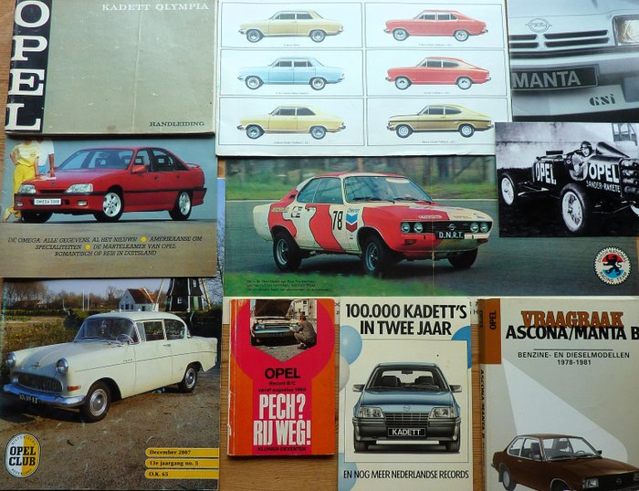 文档 - Opel - 40x boeken/folders/magazines etc.