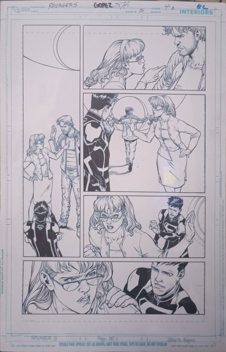 Scott Hanna (Inks), Gopez (blue line) - 1 Published artwork - Ravagers - Ravagers #5 page 4 - 2012