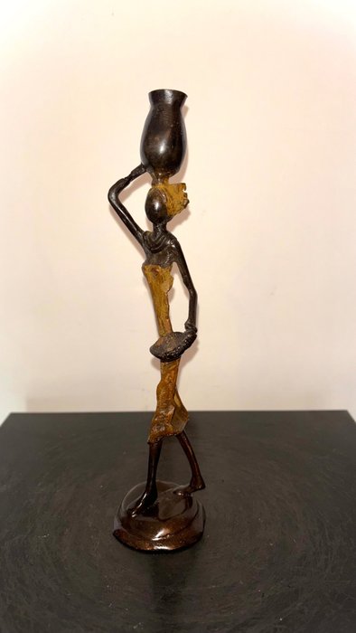 Abdoulaye Derme - Skulptur, Femme - 24.5 cm - Patinierte Bronze