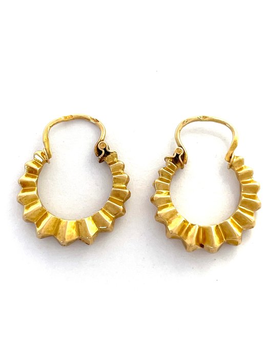 No Reserve Price - Rétro - Vers 1950 - Earrings - 18 kt. Yellow gold 