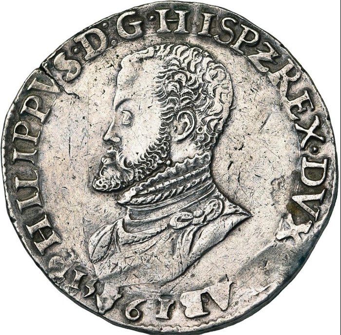 Spanisch-Niederlande. Filippo II. di Spagna (1556-1598). Philipsdaalder 1561