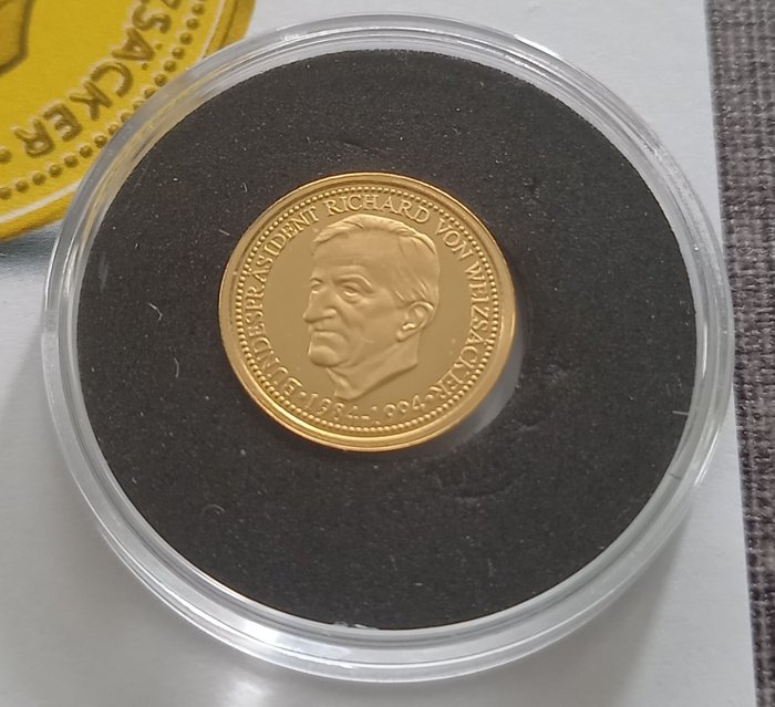 德国. Gold medal ND Richard Von Weizsacker, Proof  (没有保留价)