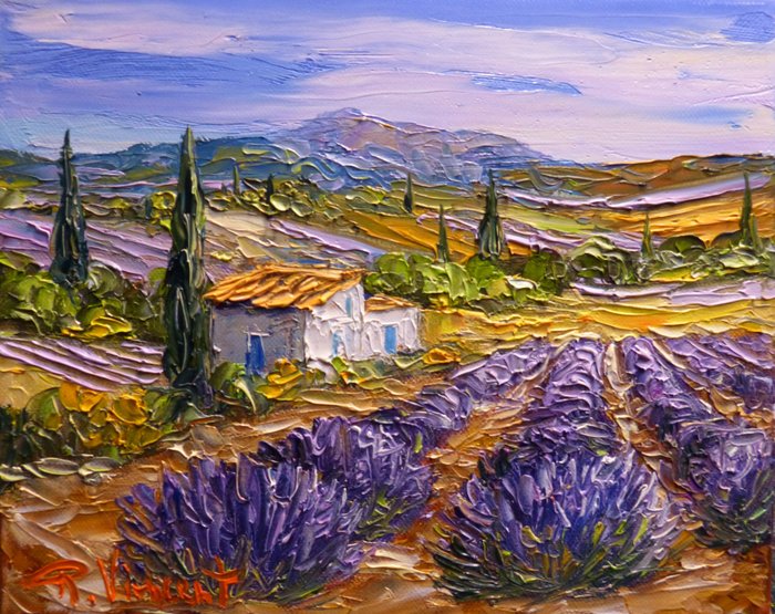 Vincent Rallo (1954) - Lavandes à Banon en Haute Provence