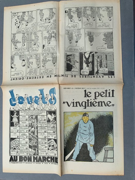 Petit Vingtième 44/1934- Rare Fascicule Non Découpé - Grande feuille A1 pliée comme dans le journal - 1934