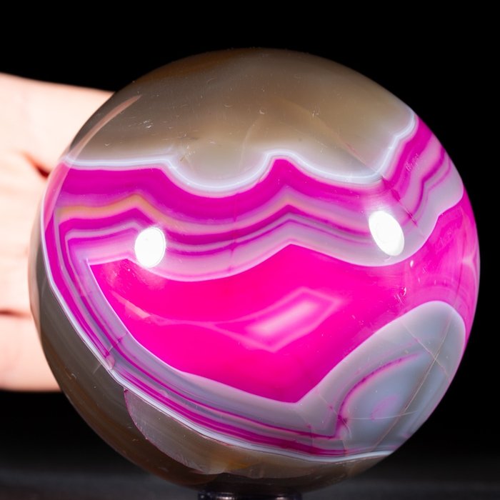 Πρώτης Ποιότητας Vicvace Agate Sphere - Φως και Αρμονία - Ύψος: 88.5 mm - Πλάτος: 88.5 mm- 970 g