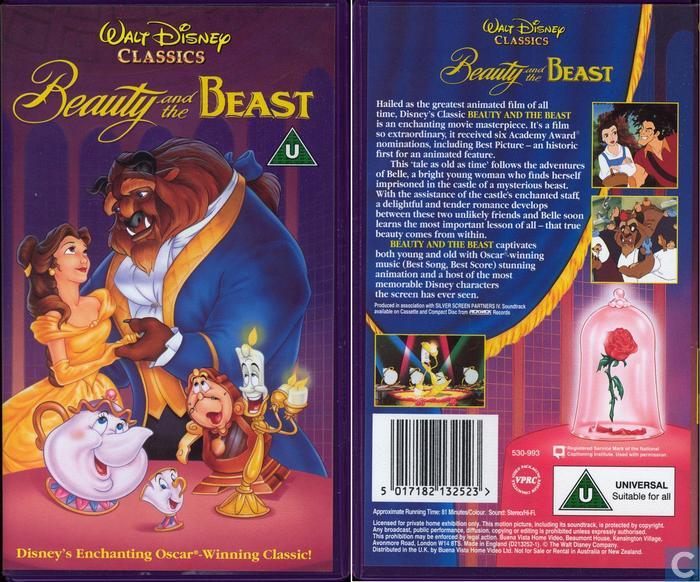 Beauty and the Beast [volle box] VHS video tape Catawiki
