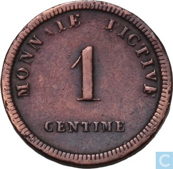 België 1 centime 1833 Monnaie Fictive, Vilvoorde Prison tokens Catawiki