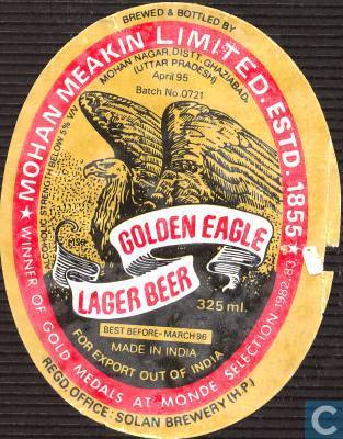 Golden Eagle Lager Mohan Brewery Solan Catawiki