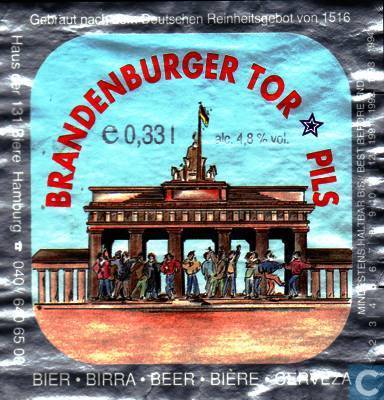 Brandenburger Tor Pils Haus Der 131 Biere Hamburg Catawiki